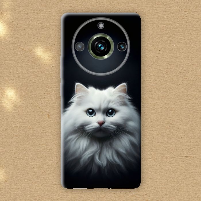 Авторський чохол на Realme 11 Pro та інші моделі телефонів - Біла кішечка