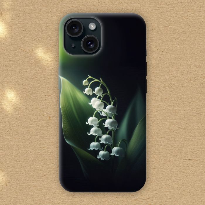 Авторський чохол на Xiaomi Poco X6 та інші моделі телефонів - Чорно-зелена конвалія