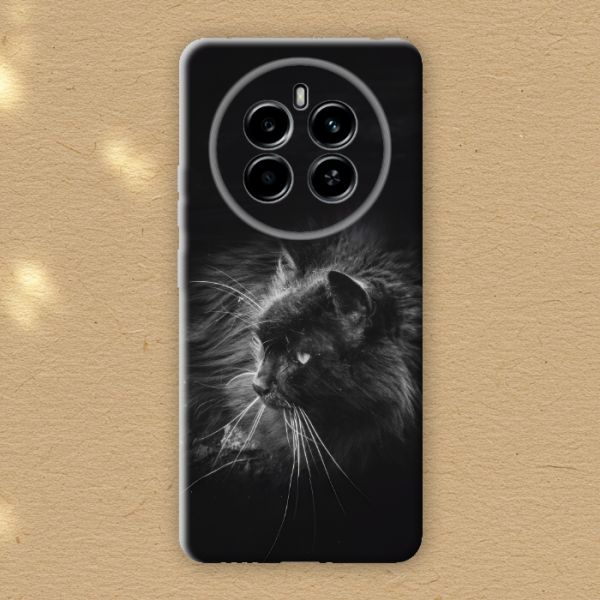 Авторський чохол на Realme 12 4G та інші моделі телефонів - Чорний кіт