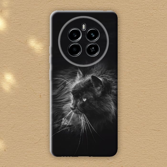 Авторський чохол на Realme 12 4G та інші моделі телефонів - Чорний кіт