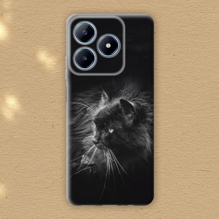Авторський чохол на Realme 12 4G та інші моделі телефонів - Чорний кіт